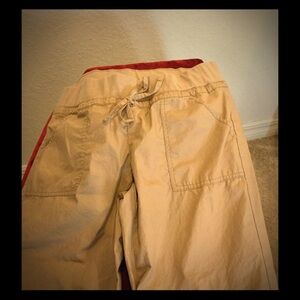 NY & Company Tan Drawstring Capris NEW‎